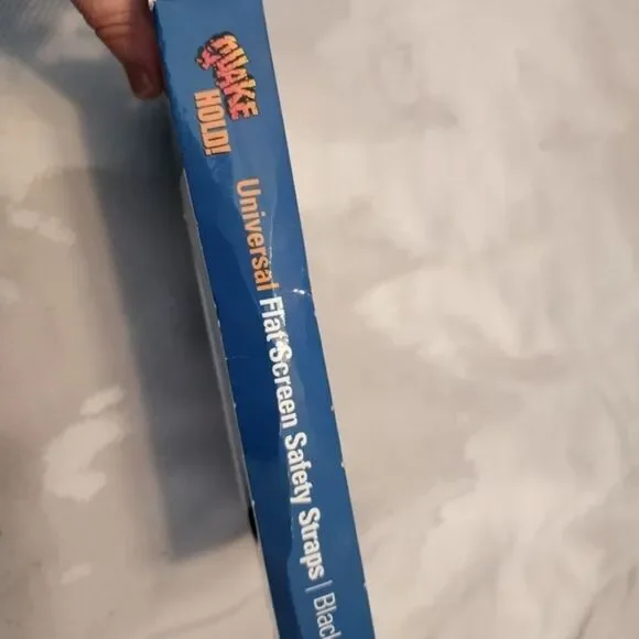 QuakeHOLD! Universal‎ Flat Screen TV Safety Straps. Secure TVs. Kid safety. NEW - Picture 3 of 11